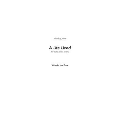 (영문도서)A Life Lived: her name means victory. Paperback, Braintree Trust, English, 9798330631049