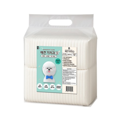 마마쇼 디럭스 수컷 애견기저귀, 중형, 50개입, 1개