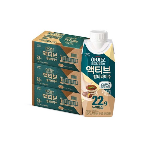 하이뮨 프로틴 밸런스 액티브 22g 밤티라미수 ZERO 250ml, 54... 솔직 후기 | 실사용자 리뷰 분석 썸네일