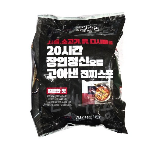 더미식 장인라면 얼큰한맛 116g, 4개