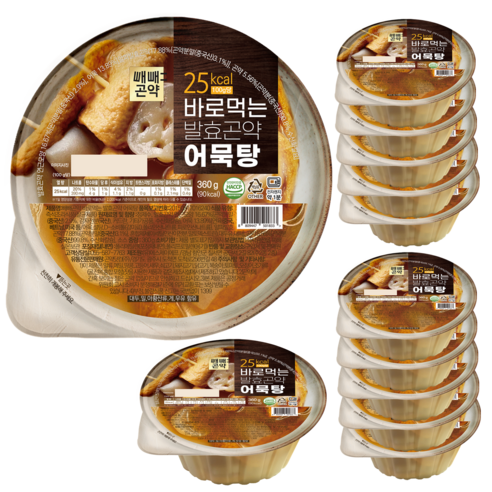 국물까지 다먹어도 90kcal 바로먹는 발효곤약 어묵탕, 360g, 12개
