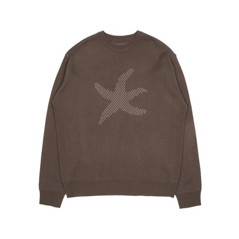 THE COLDEST MOMENT TCM starfish logo knit brown 25082534 329484 - 니트류 ...