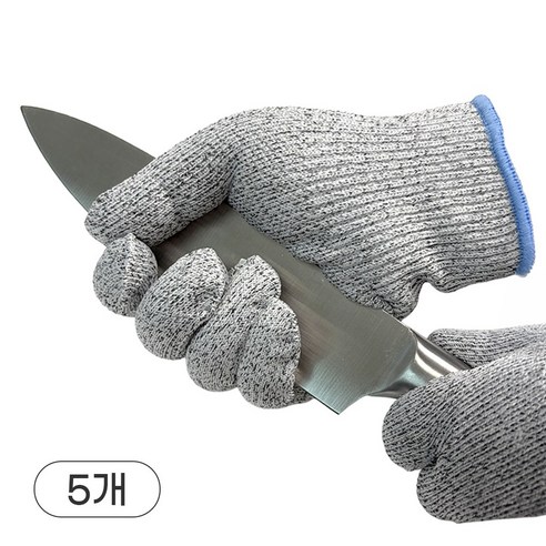 헬로제인 칼베임 절단 방지 안전 방검 장갑, 5개