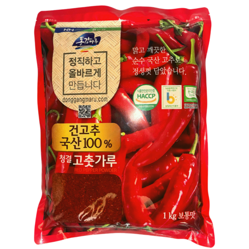 [영월농협] 국산 청결 고춧가루 (보통맛), 1개, 1kg