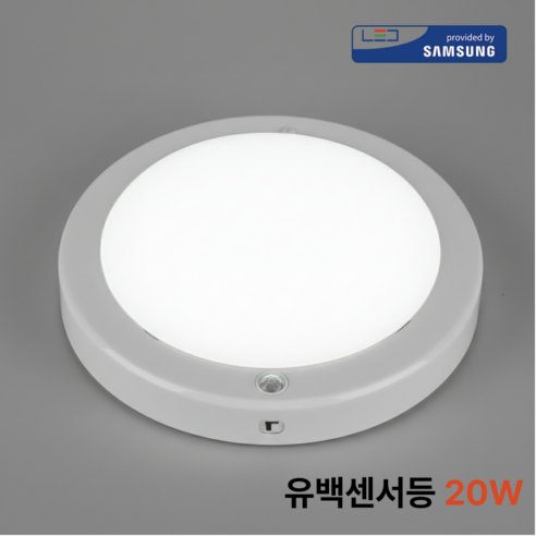 유진 20W LED 현관 센서등 유백커버 복도 계단 조명, 1개, 주광색