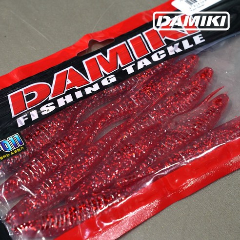 다미끼 아머쉐드 5인치 광어 다운샷 웜, 1세트, 6.4g, 108 RED SILVER