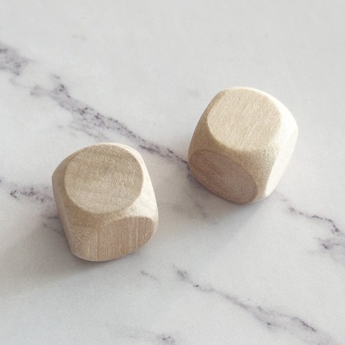 KAY&JAY 원목 무지주사위/빈 주사위 빈칸 나무 공기 놀이 공기돌, 14mm, 1개