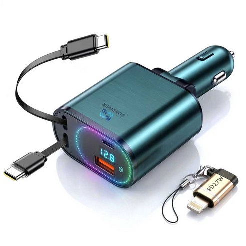 SUNRIVER 차량용 초고속 충전기 240W 3세대 4in1 C타입 2... 실사용 후기 | 효과 있을까? - 상품 이미지 1