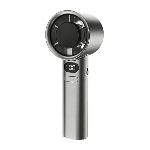 Darlisex 무선 휴대용 손선풍기 120단 파워풍량, 그레이, USB
