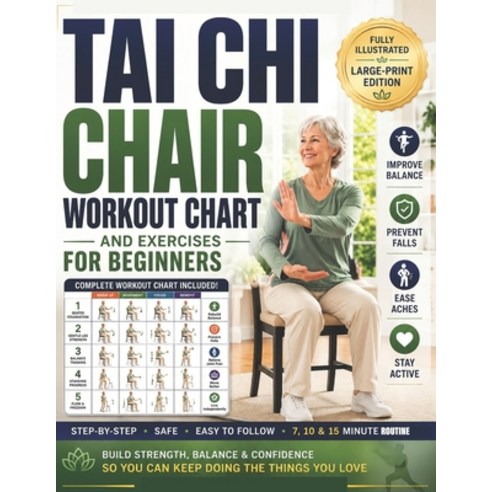 (영문도서)Tai Chi Chair Workout Chart And Exercises for Beginners: The Simple Seated Tai C... Paperback, Independently Published, English, 9798199995962