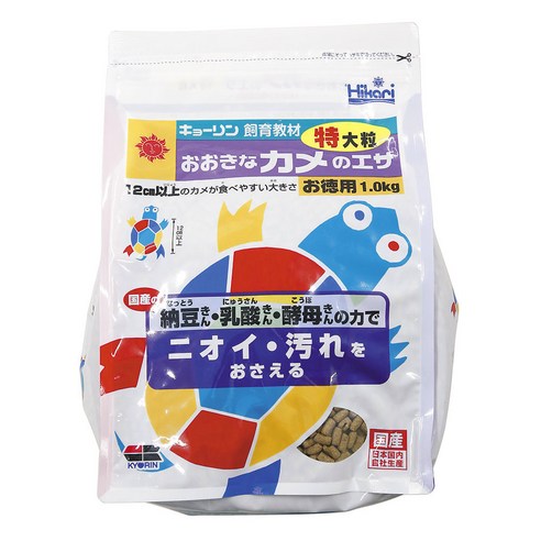 히카리 카메노에사 반수생거북이사료 대립자 성체용, 1kg, 1개
