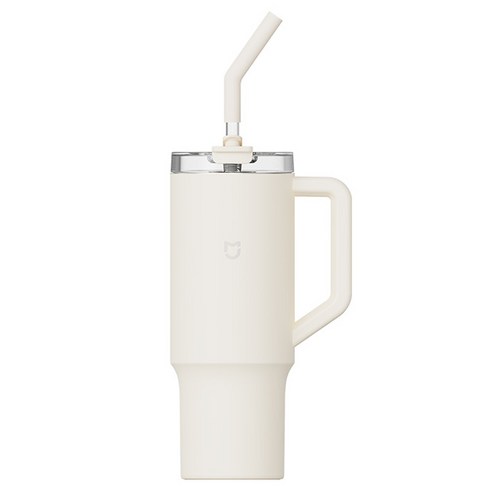 샤오미 미지아 대용량 스테인레스 스트로우 손잡이 텀블러 MJXGB01RM, 1개, 은행나무 화이트, 1000ml