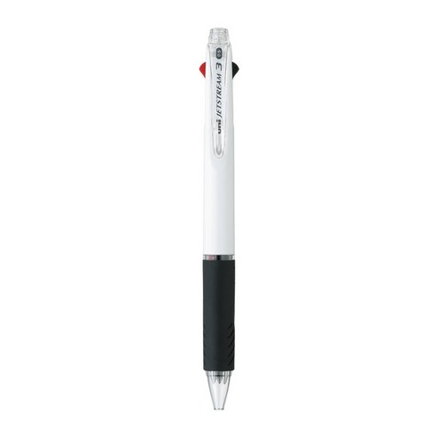 유니볼 제트스트림3색 볼펜 0.5mm SXE3-400-05, 화이트, 1개
