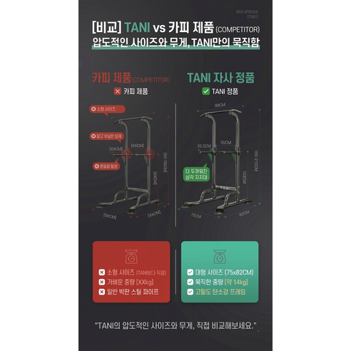 TANI 가정용 다용도 철봉 운동기구 실사용 후기 | 효과 있을까? - 상품 이미지 2