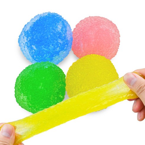 토이토 아이스캔디 크런치 슬랑이 스트레스볼 말랑이 슬라임, 1개, 50g, 옐로