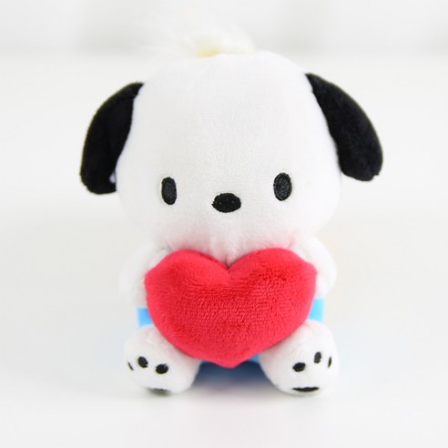 산리오 키링 인형 가방고리 키홀더 Sanrio 봉제인형, 포차코 하트, 1개, 15cm