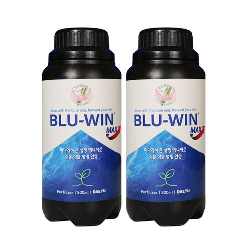 블루윈 맥스 비료 식물 영양제 관주 배추 마늘 양파 시금치 쪽파 고추 상추 감자 텃밭 나무 딸기 고구마 액상, 2개, 500ml