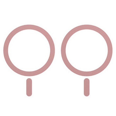 로랜텍 갤럭시 아이폰 메탈 멕세이프 플레이트 링, 핑크, 2개