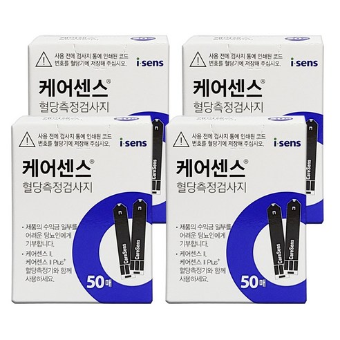 케어센스 혈당측정검사지, 4개, 50개입