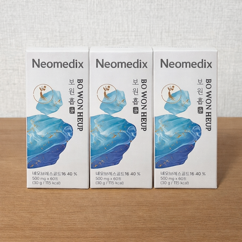 [보원흡] 네오메딕스 보원흡 도라지 맥문동 삼백초 작두콩 인삼 오미자 다시마 유근피 울금 계피 모과 감초 네오브레스골드, 30g, 3박스