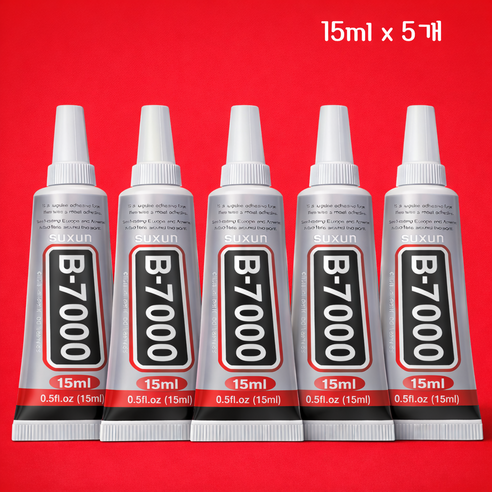 B7000 투명 다용도 접착제 스마트폰 수리 본드, 1개, 2. 15ml × 5개 (가성비 구성)