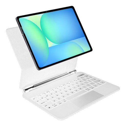 갤럭시탭 S6 라이트 lite 10.4 호환 매직 블루투스 키보드 케이스 p610 p615 한국어, 화이트, 1개