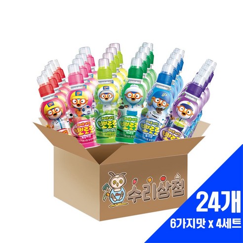 팔도 뽀로로 음료 235ml 6가지맛 x 4세트 (24개)