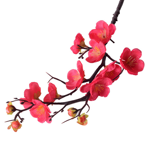 매화 조화 60cm 봄조화 인테리어 매화가지 3컬러, 5개, 레드