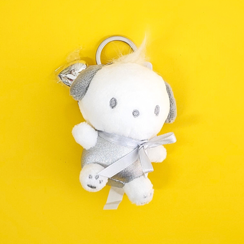 BSC 산리오 실버 미니 인형 하트 키링 8cm, 2. 실버 미니포차코 8cm, 1개