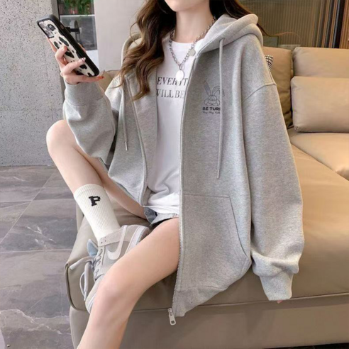 오스틱니 2026신상 여성 봄가을 빅사이즈 외출용 캐주얼 간절기 후드 집업 겨울 긴팔 외투