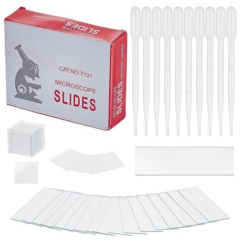 OLYCRAFT 150Pcs Blank Microscope Slides and Covers 50Pcs Pre-Cleaned ...
