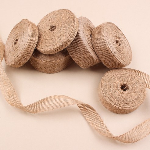 마끈 선물 포장 꽃다발 황마 리본끈 리본 마, 2개, 10m, 1cm