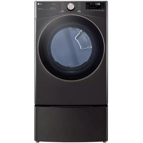 LG DLEX4000B 7.4 cu. ft. 초대형 용량 스마트 와이파이 지원 전면 로드 전기 건조기, 1개