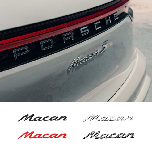 포르쉐 호환 Macan 마칸 엠블럼, 블랙(무광), .