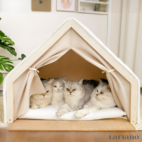 라피아노 고양이집 대형 고급빌라 스크래쳐 펫하우스 강아지집