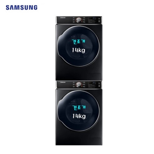 삼성 상업용 업소용 건조기 DV14A9100KV 14KG+14KG 2단직렬세트 대용량건조, DV14A9100KV+DV14A9100KV, 블랙베어