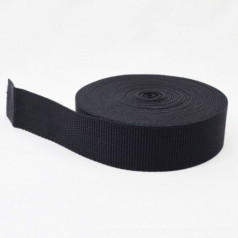 이중직 웨이빙끈 38mm 9M(10마), 검정, 1개