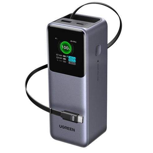 유그린 넥소드 릴케이블 시리즈 PD PPS 대용량 165W 고속충전 보조배터리 20000mAh