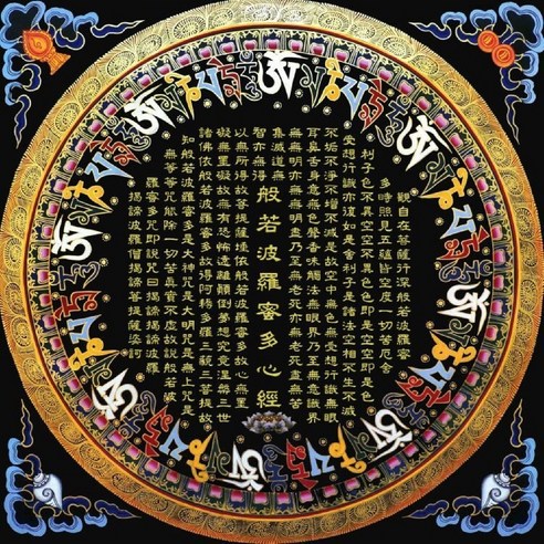 반야심경 보석십자수, 60x60cm(내경50x50cm), 1개