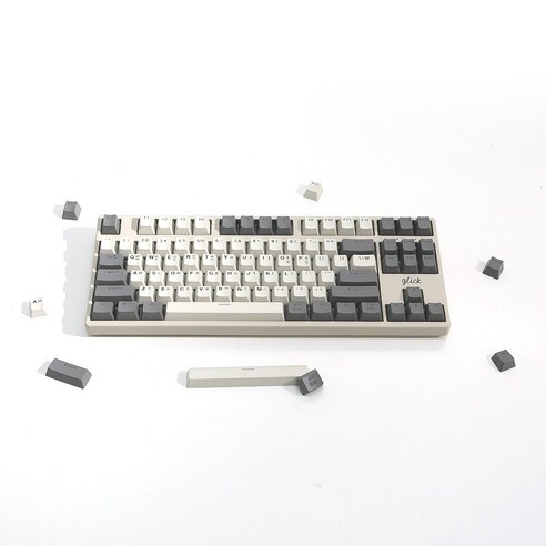 지클릭커 레트로 PBT 키캡 104키 이중사출 OEM 염료승화 한영각인