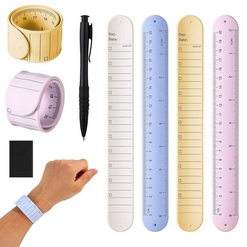 4pcs Wrist Notepad 9.37x1.18x0.1in Erasable Wearable to Do List ...