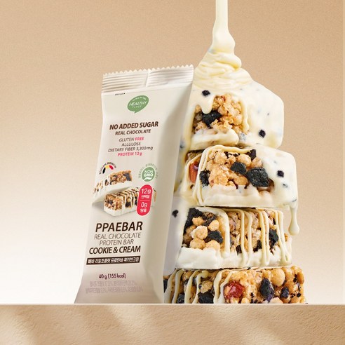 무가당 설탕X 빼바 리얼초콜릿 프로틴바 쿠키앤크림 360g, 1박스 맛있게 먹은 솔직 후기 - 상품 이미지 2