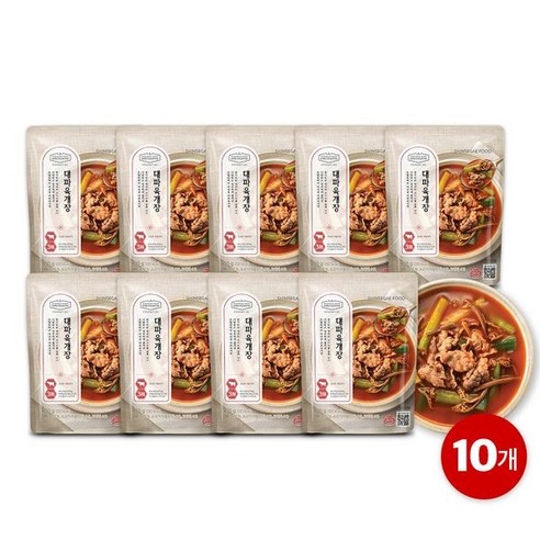 (매장정품) 신세계푸드 호텔컬렉션 대파육개장10팩 총 4.5kg(팩당 450g) 236214 450g × 4개
