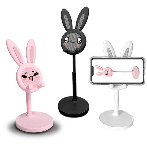깔끔더하기 토끼 폰거치대 깜찍한 핸드폰 거치, 1개, 핑크