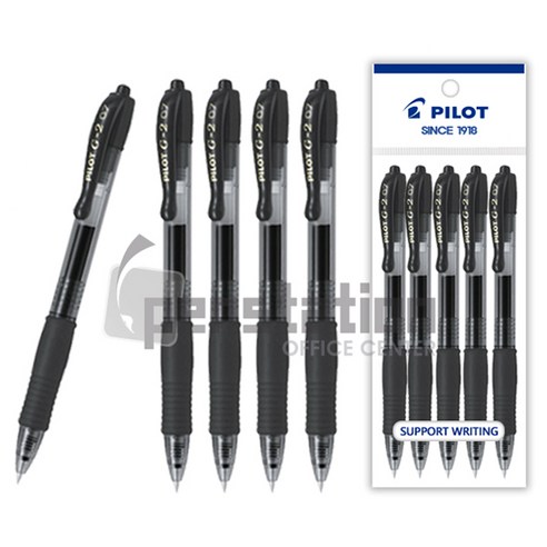 파이롯트 G-2 볼펜 0.7mm 5개 세트, G-2 0.7mm 블랙 5개