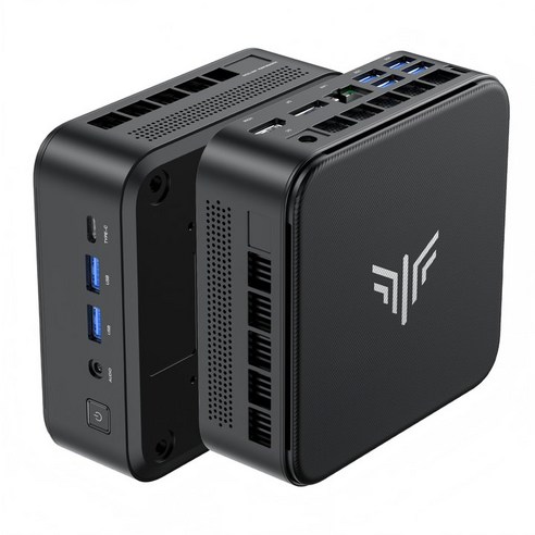 NIPOGI 미니 PC 게이밍 고성능/ AMD 라이젠7 7735HS / CPU 8코어/16스레드 최대 4.75GHz / WiFi6+블투5.2 초소형 게이밍 컴퓨터, E3B, WIN10 Pro, 512GB, 24GB, 블랙