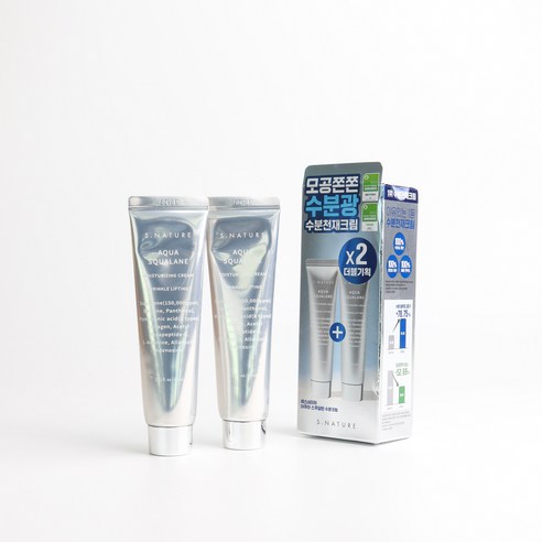 에스네이처 아쿠아 스쿠알란 수분크림, 60ml, 2개