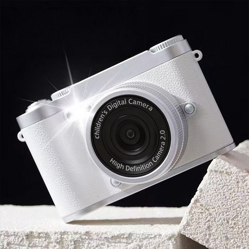 카메라 5000만 화소 고화질 듀얼 카메라 4K 선명한 화질 고화질 디지털 카메라 128G 확장 카드 + 어댑터 + 리더기, 화이트 화이트