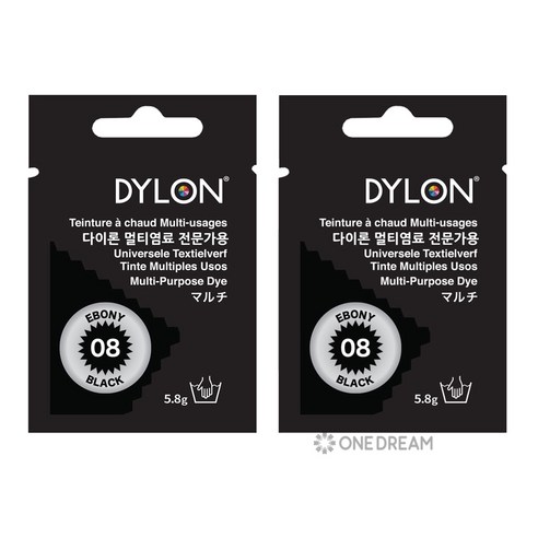 [원드림]다이론 멀티염료 08.에보니블랙 EBONY BLACK 5.8g 2개세트, 1색