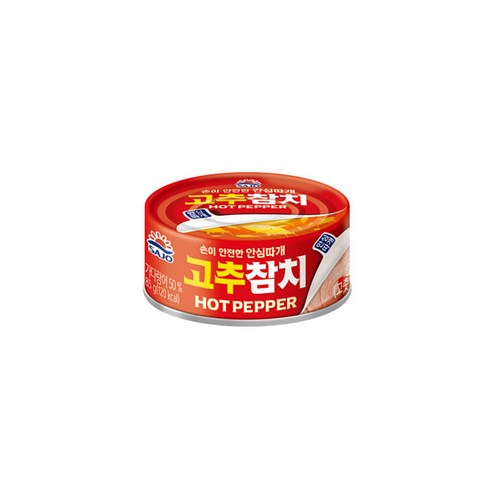 사조참치 매콤한 고추참치 통조림 안심따개, 85g, 48개